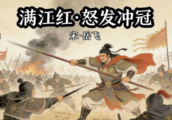  怒发冲冠抒壮志！岳飞《满江红》：穿越千年的报国绝唱