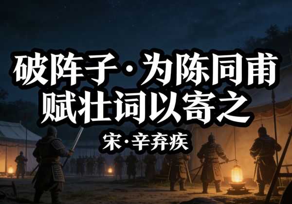 文比苏轼，武胜岳飞？辛弃疾的《破阵子》：将军的悲壮与无奈