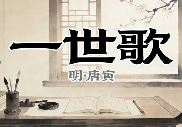 唐伯虎《一世歌》太通透！写尽人生起落，道透世间真相